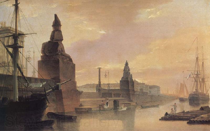 unknow artist The Neva Embankment Near The Academy of Arts Norge oil painting art